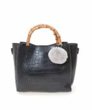 BPCJE51120 MK MICHEL KLEIN BAG(MK ミッシェルクラン バッグ) 【販売停止】バンブーハンドルバッグ ブラック