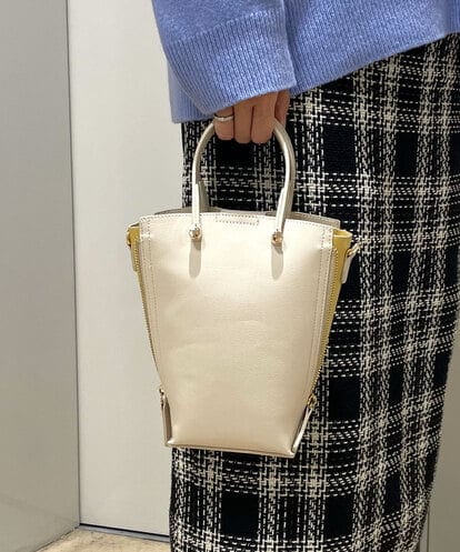 BPCJS81120 MK MICHEL KLEIN BAG [2WAY・軽量]配色ガセットコンパクトバッグ