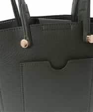 BPCJS81120 MK MICHEL KLEIN BAG(MK ミッシェルクラン バッグ) [2WAY・軽量]配色ガセットコンパクトバッグ ブラック×カーキ