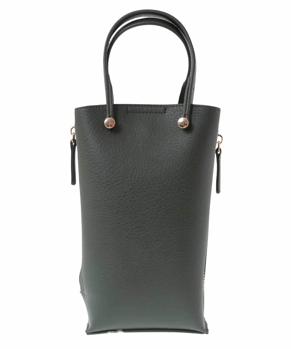 BPCJS81120 MK MICHEL KLEIN BAG(MK ミッシェルクラン バッグ) [2WAY・軽量]配色ガセットコンパクトバッグ ブラック×カーキ
