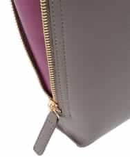BPCJS81120 MK MICHEL KLEIN BAG(MK ミッシェルクラン バッグ) [2WAY・軽量]配色ガセットコンパクトバッグ ブラック×カーキ