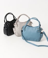 BPCJV72150 MK MICHEL KLEIN BAG(MK ミッシェルクラン バッグ) [2WAY]メタルアクセントラウンドトートバッグ ライトブルー