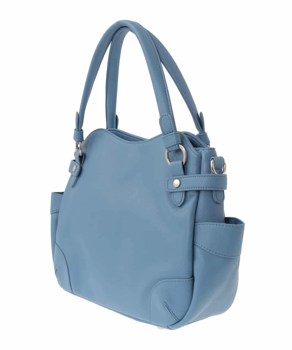 BPCJV72150 MK MICHEL KLEIN BAG(MK ミッシェルクラン バッグ) [2WAY]メタルアクセントラウンドトートバッグ ライトブルー