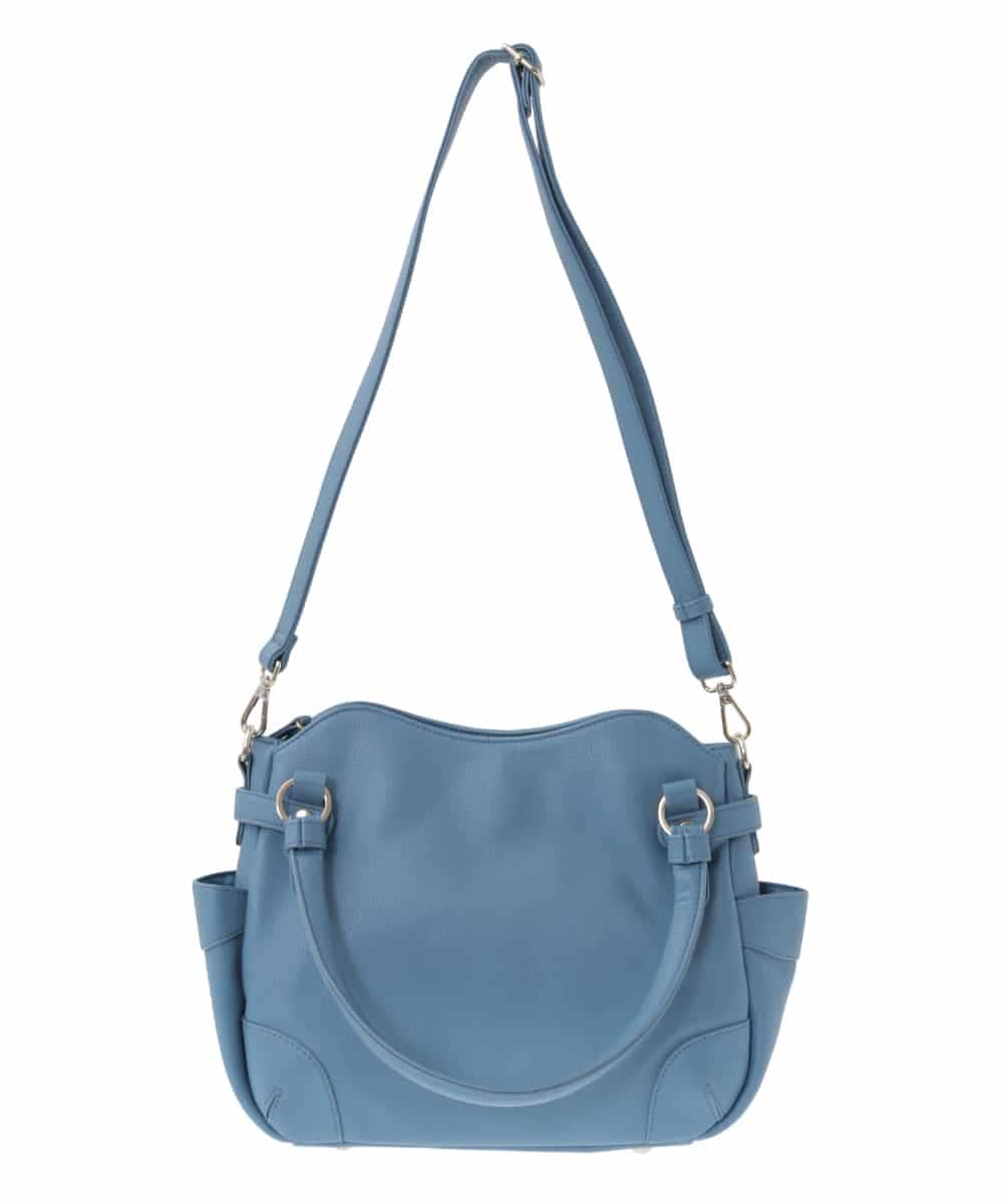BPCJV72150 MK MICHEL KLEIN BAG(MK ミッシェルクラン バッグ) [2WAY]メタルアクセントラウンドトートバッグ ライトブルー