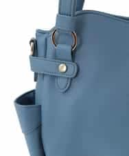 BPCJV72150 MK MICHEL KLEIN BAG(MK ミッシェルクラン バッグ) [2WAY]メタルアクセントラウンドトートバッグ ライトブルー