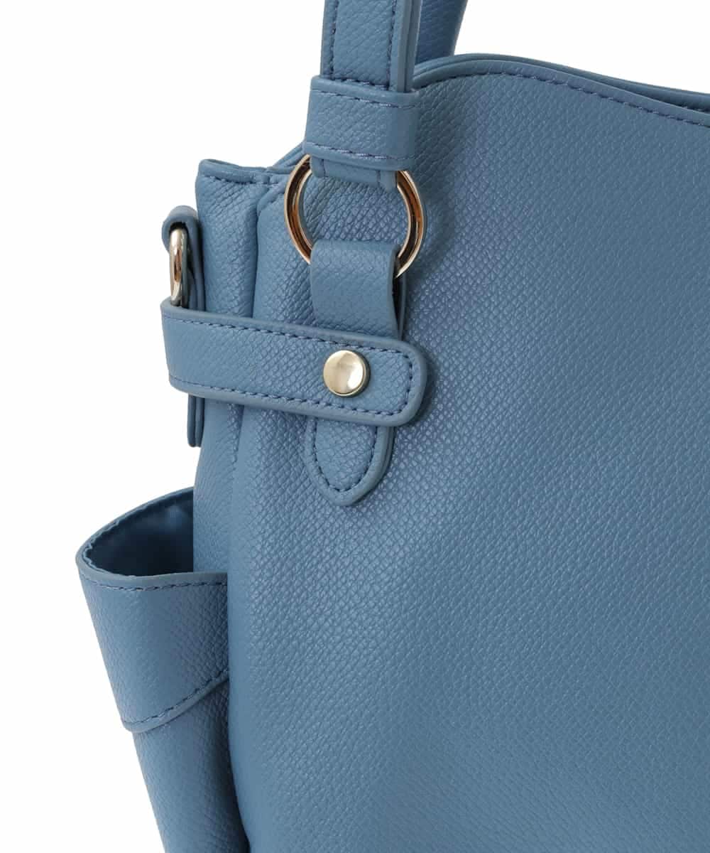 BPCJV72150 MK MICHEL KLEIN BAG(MK ミッシェルクラン バッグ) [2WAY]メタルアクセントラウンドトートバッグ ライトブルー