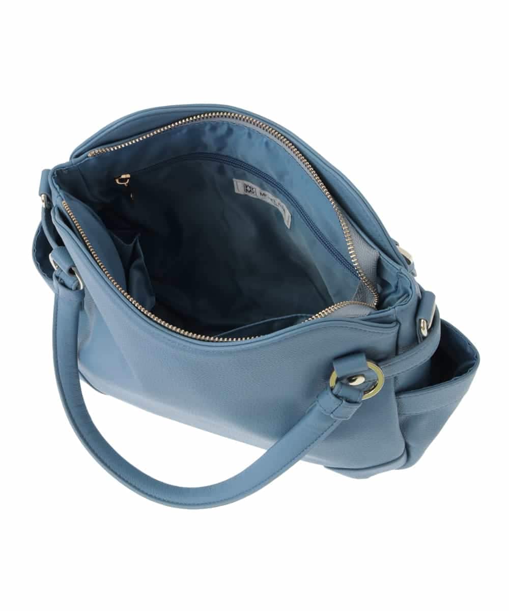 BPCJV72150 MK MICHEL KLEIN BAG(MK ミッシェルクラン バッグ) [2WAY]メタルアクセントラウンドトートバッグ ライトブルー