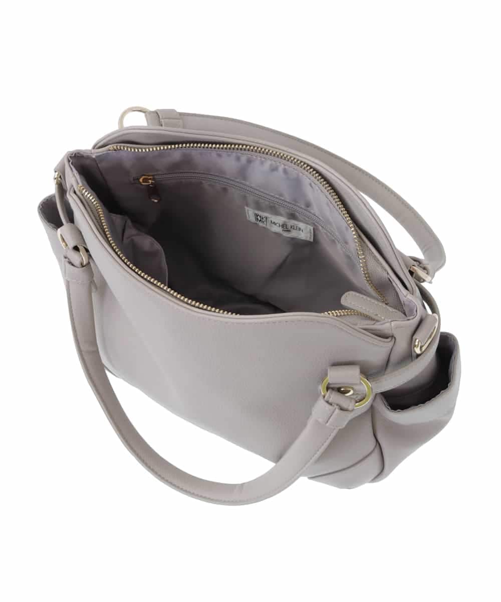 BPCJV72150 MK MICHEL KLEIN BAG(MK ミッシェルクラン バッグ) [2WAY]メタルアクセントラウンドトートバッグ ライトブルー