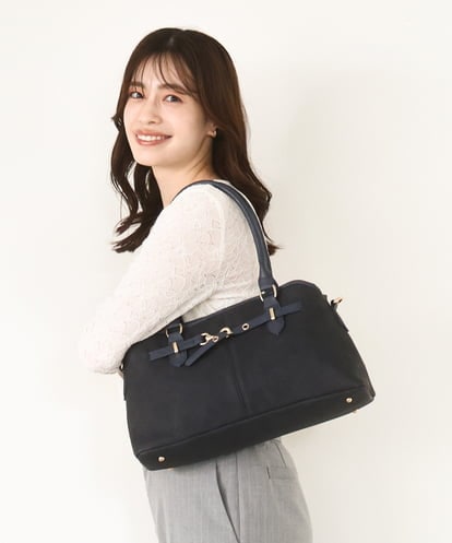 BPCLA95160 MK MICHEL KLEIN BAG [2WAY]ワイドスクエアベルトトートバッグ