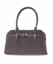 BPCLA95160 MK MICHEL KLEIN BAG(MK ミッシェルクラン バッグ) [2WAY]ワイドスクエアベルトトートバッグ ブラウン