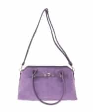 BPCLA95160 MK MICHEL KLEIN BAG(MK ミッシェルクラン バッグ) [2WAY]ワイドスクエアベルトトートバッグ パープル