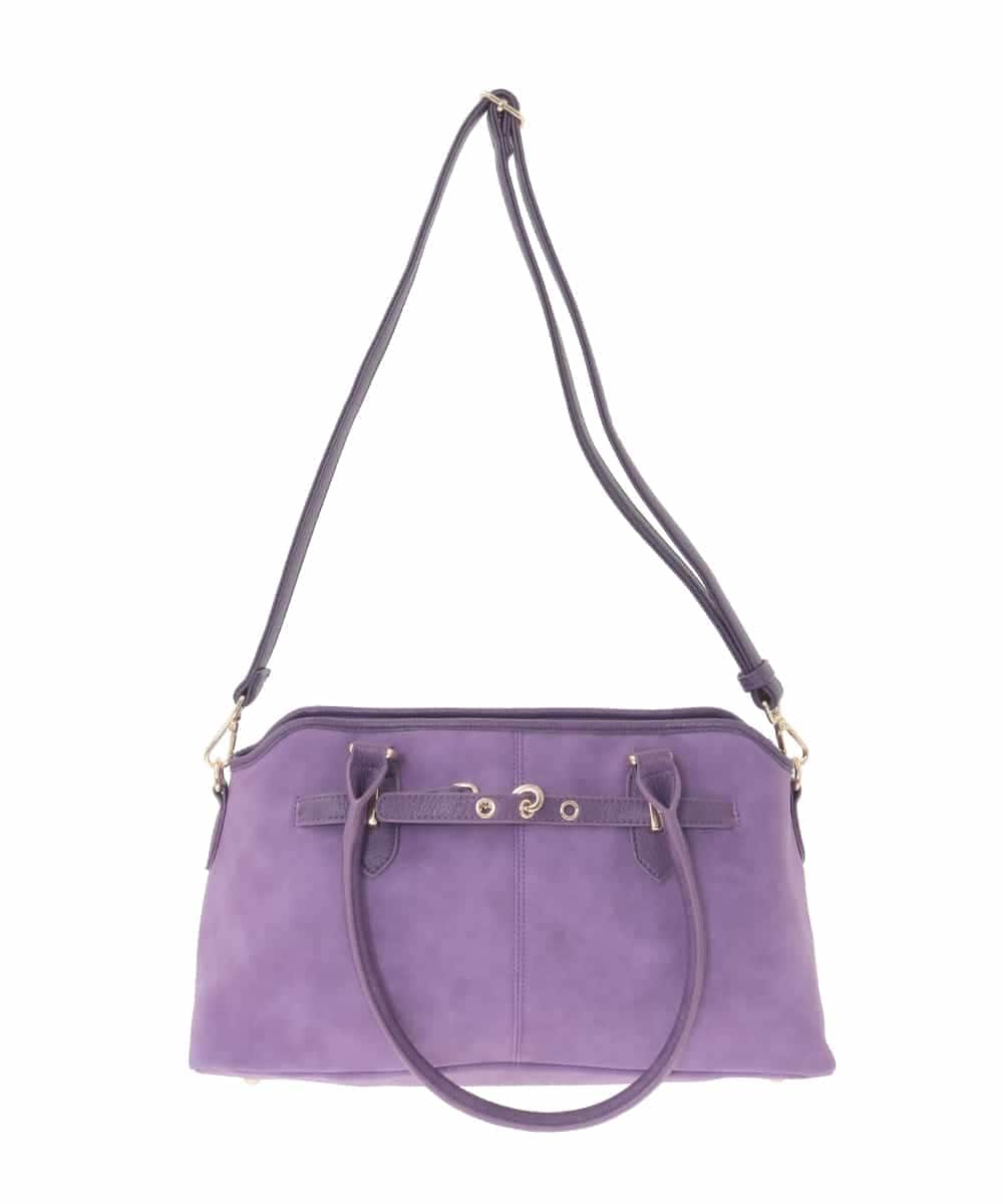 BPCLA95160 MK MICHEL KLEIN BAG(MK ミッシェルクラン バッグ) [2WAY]ワイドスクエアベルトトートバッグ パープル