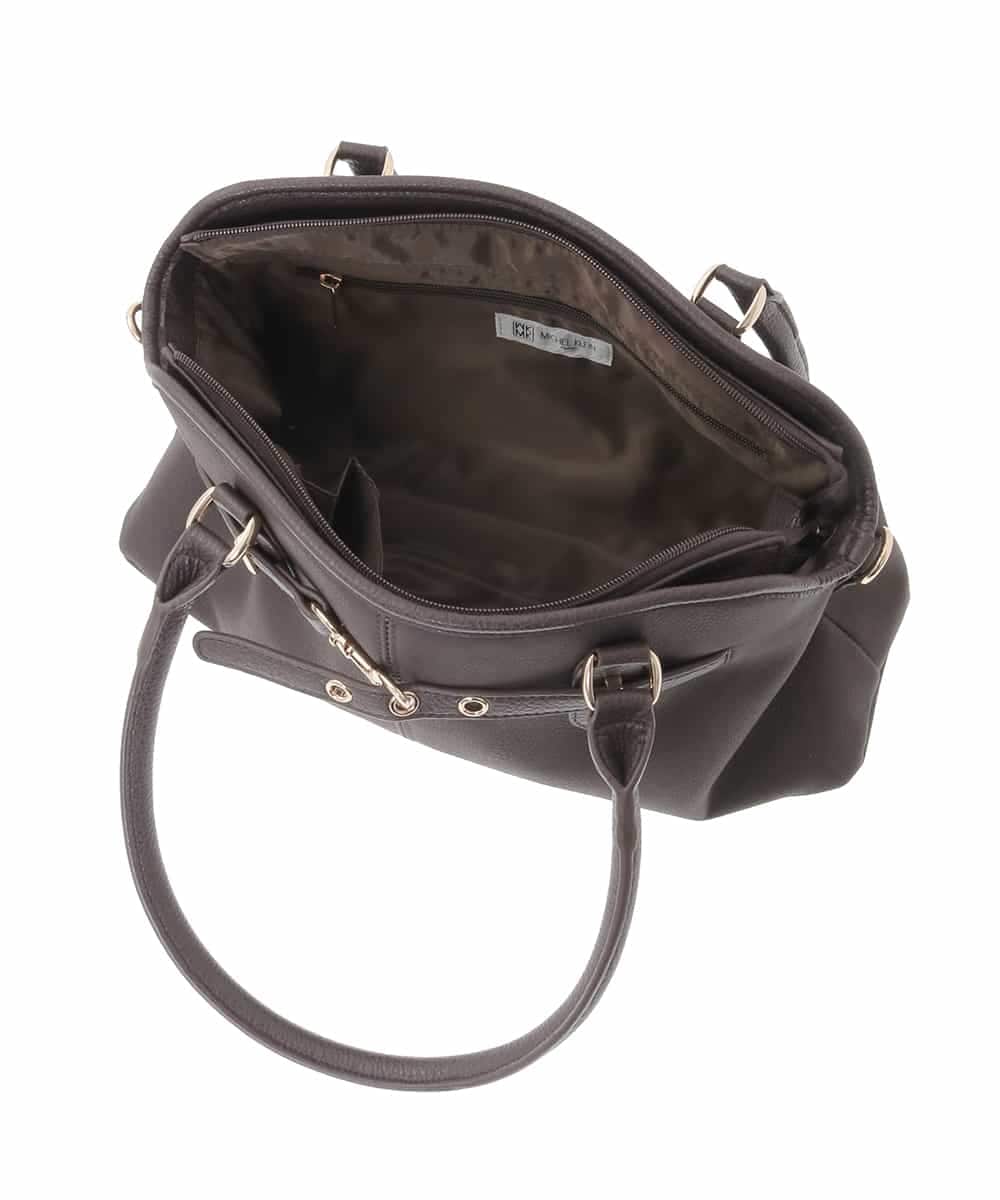 BPCLA95160 MK MICHEL KLEIN BAG(MK ミッシェルクラン バッグ) [2WAY]ワイドスクエアベルトトートバッグ パープル