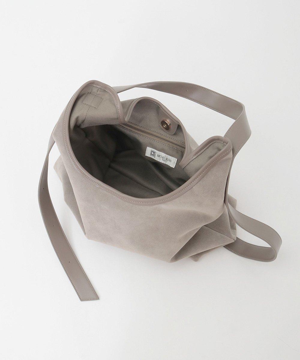BPCLD93160 MK MICHEL KLEIN BAG(MK ミッシェルクラン バッグ) [軽量/ハンドル調整可能]スエード調ワンハンドルホーボーバッグ アイボリー