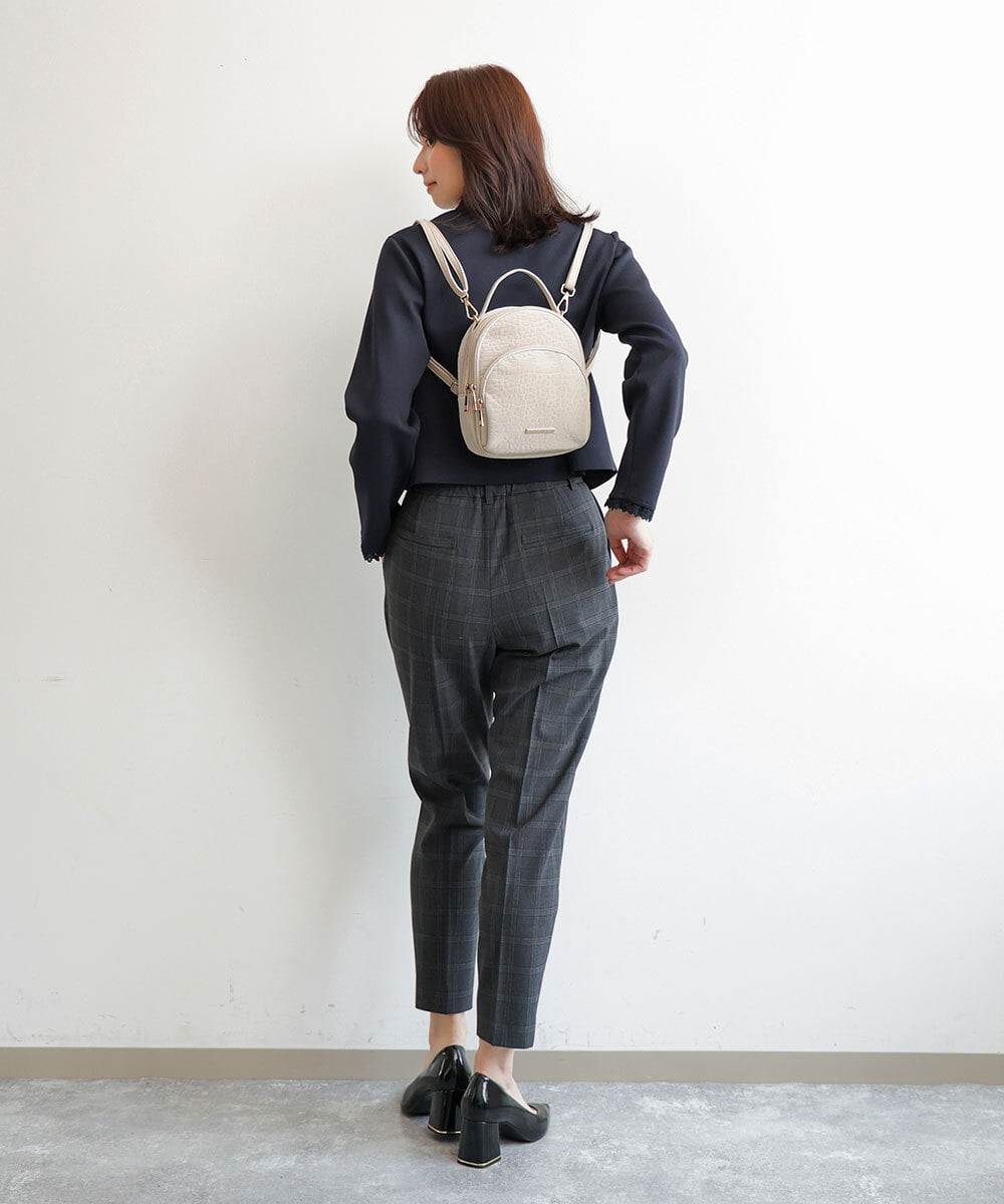 BPCLD94150 MK MICHEL KLEIN BAG(MK ミッシェルクラン バッグ) [3WAY/軽量]合成皮革ミニマムリュック アイボリー