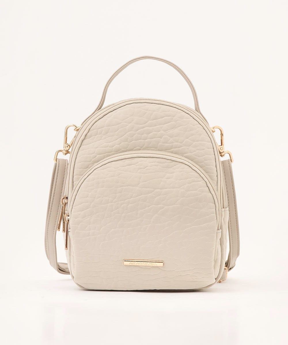 BPCLD94150 MK MICHEL KLEIN BAG(MK ミッシェルクラン バッグ) [3WAY/軽量]合成皮革ミニマムリュック アイボリー