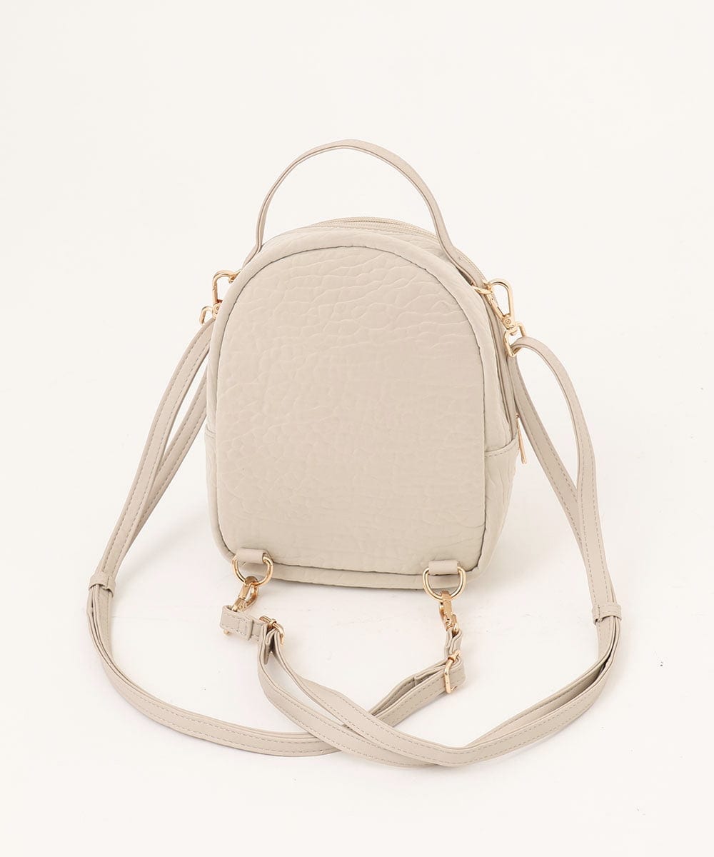 BPCLD94150 MK MICHEL KLEIN BAG(MK ミッシェルクラン バッグ) [3WAY/軽量]合成皮革ミニマムリュック アイボリー