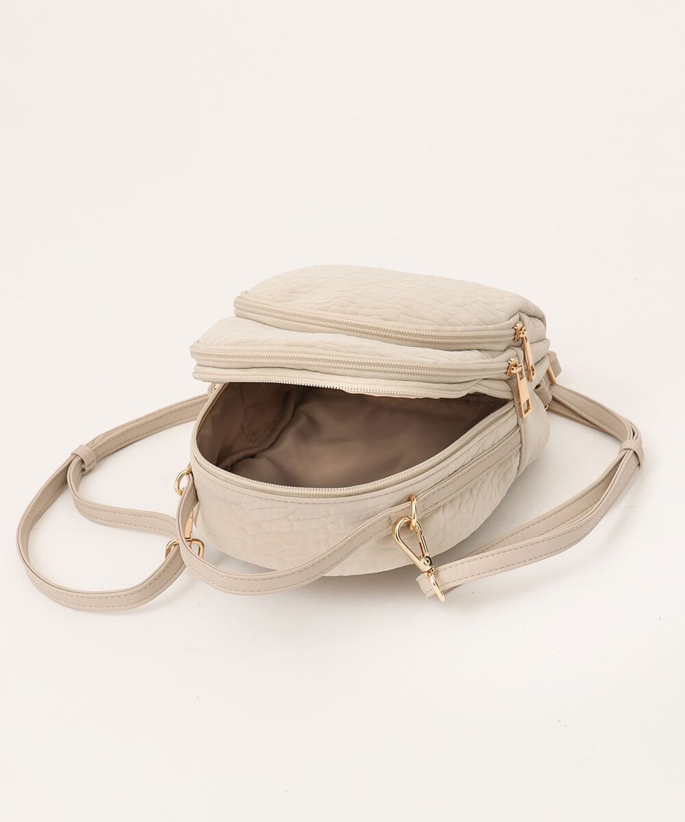 BPCLD94150 MK MICHEL KLEIN BAG(MK ミッシェルクラン バッグ) [3WAY/軽量]合成皮革ミニマムリュック アイボリー
