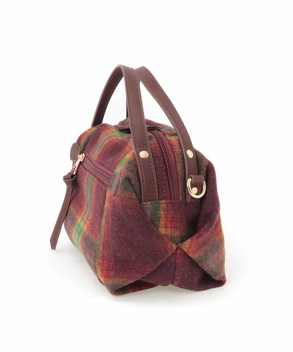 BPCLE22110 MK MICHEL KLEIN BAG(MK ミッシェルクラン バッグ) 【2WAY】チェック柄ショルダーバッグ レッド