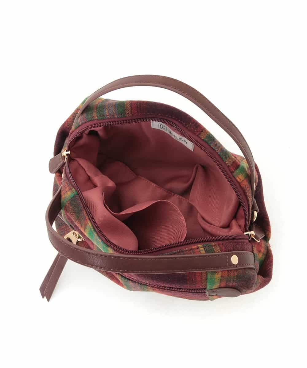 BPCLE22110 MK MICHEL KLEIN BAG(MK ミッシェルクラン バッグ) 【2WAY】チェック柄ショルダーバッグ レッド