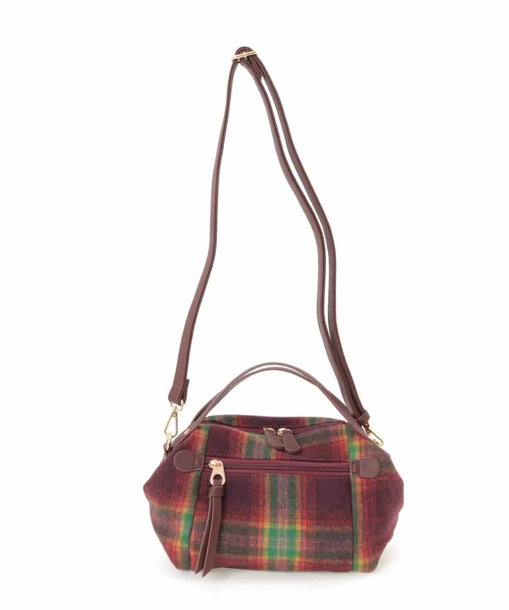 BPCLE22110 MK MICHEL KLEIN BAG(MK ミッシェルクラン バッグ) 【2WAY】チェック柄ショルダーバッグ レッド
