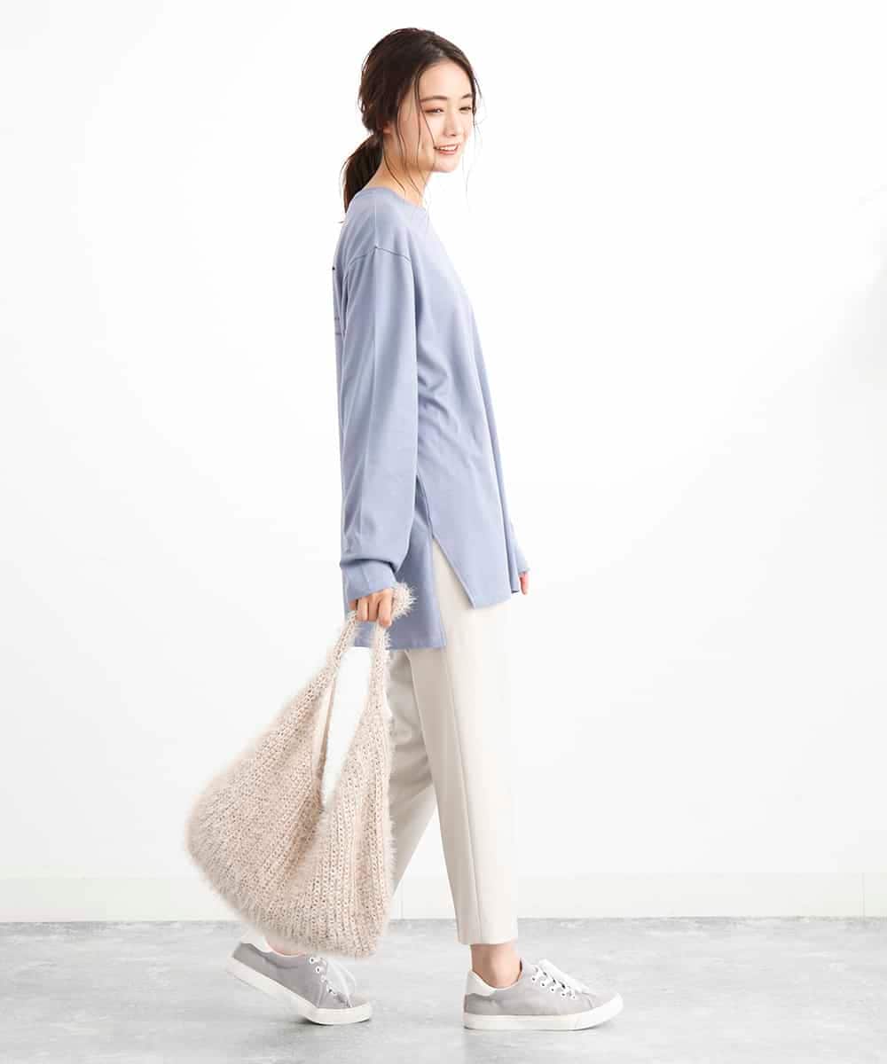 BPCLM91140 MK MICHEL KLEIN BAG(MK ミッシェルクラン バッグ) フェザーニットトートバッグ グリーン