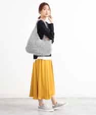 BPCLM91140 MK MICHEL KLEIN BAG(MK ミッシェルクラン バッグ) フェザーニットトートバッグ グリーン