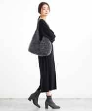 BPCLM91140 MK MICHEL KLEIN BAG(MK ミッシェルクラン バッグ) フェザーニットトートバッグ グリーン