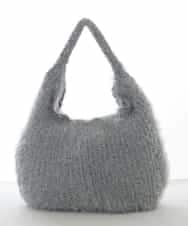 BPCLM91140 MK MICHEL KLEIN BAG(MK ミッシェルクラン バッグ) フェザーニットトートバッグ グリーン