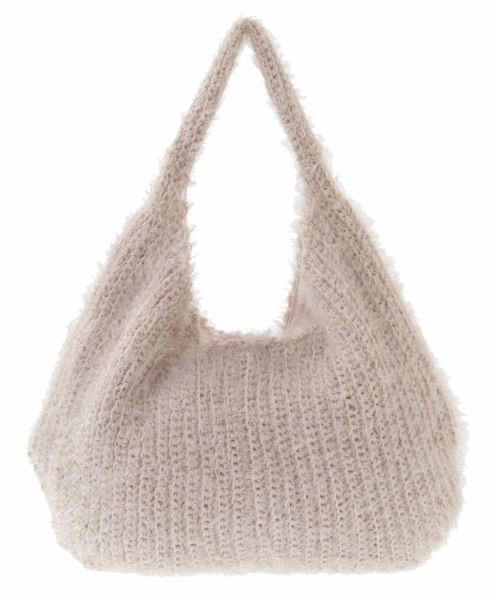 BPCLM91140 MK MICHEL KLEIN BAG(MK ミッシェルクラン バッグ) フェザーニットトートバッグ ベージュ