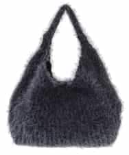 BPCLM91140 MK MICHEL KLEIN BAG(MK ミッシェルクラン バッグ) フェザーニットトートバッグ ブラック