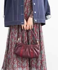 BPCLM94140 MK MICHEL KLEIN BAG(MK ミッシェルクラン バッグ) [2WAY]切り替えギャザーデザインミニトート レッド