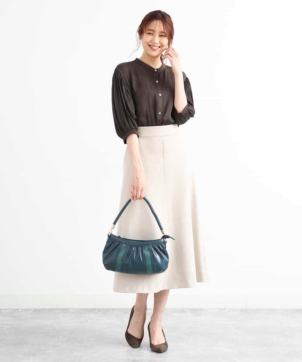 BPCLM94140 MK MICHEL KLEIN BAG(MK ミッシェルクラン バッグ) [2WAY]切り替えギャザーデザインミニトート グレー