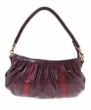 BPCLM94140 MK MICHEL KLEIN BAG(MK ミッシェルクラン バッグ) [2WAY]切り替えギャザーデザインミニトート レッド