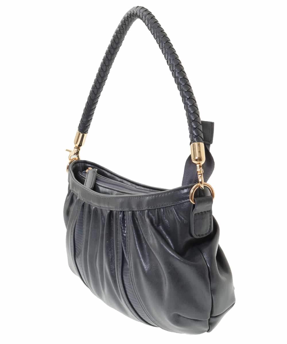 BPCLM94140 MK MICHEL KLEIN BAG(MK ミッシェルクラン バッグ) [2WAY]切り替えギャザーデザインミニトート グレー
