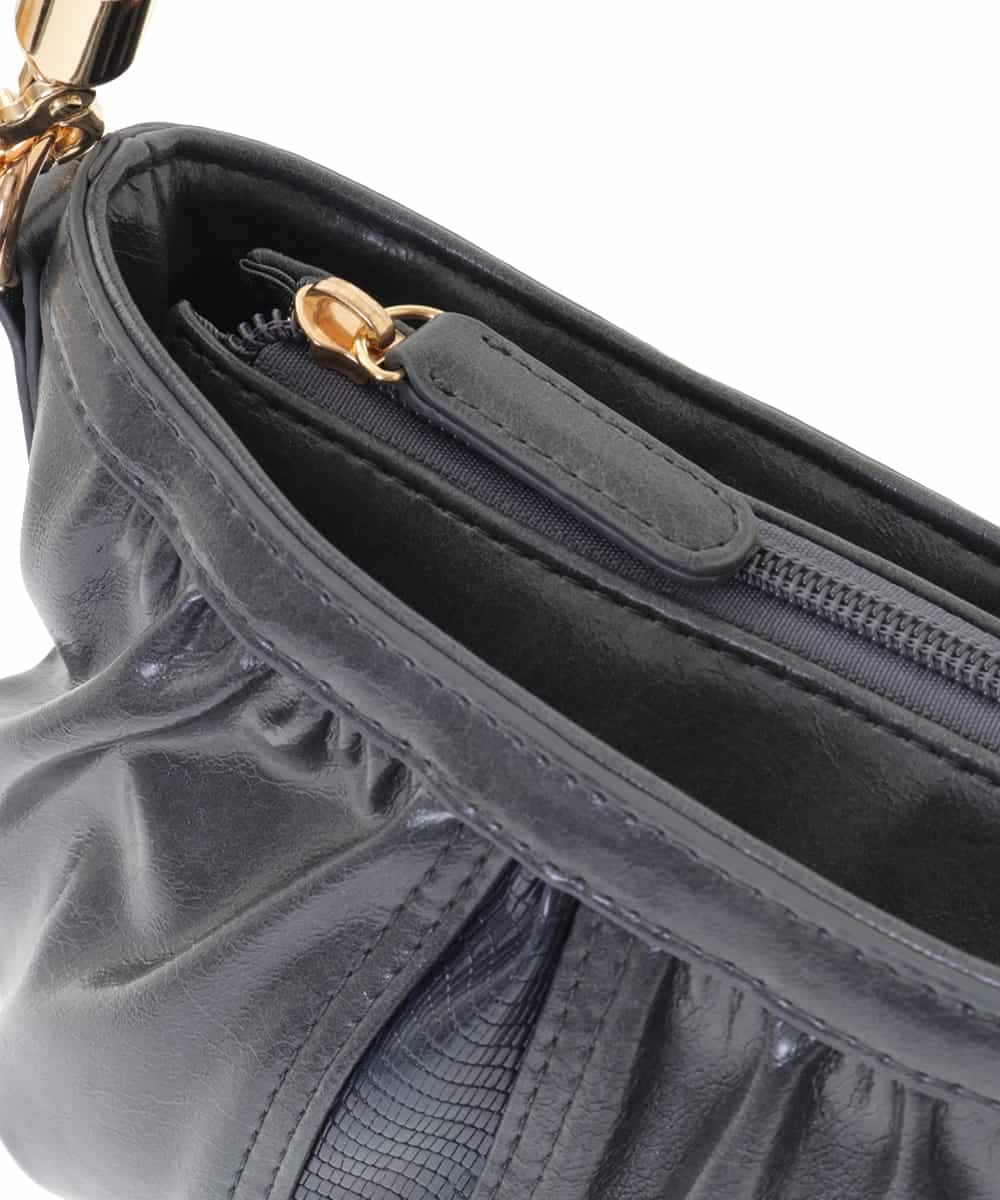 BPCLM94140 MK MICHEL KLEIN BAG(MK ミッシェルクラン バッグ) [2WAY]切り替えギャザーデザインミニトート グレー