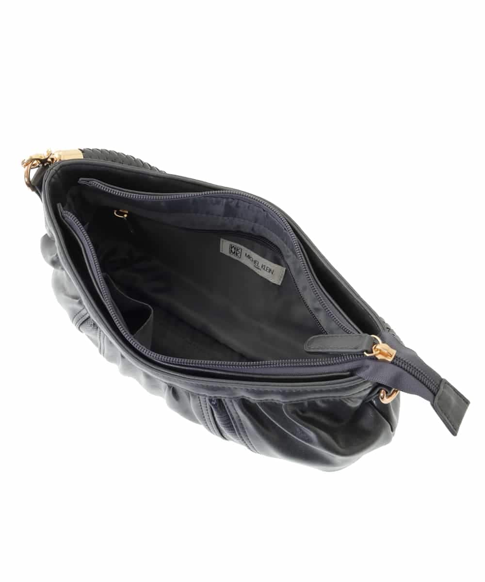 BPCLM94140 MK MICHEL KLEIN BAG(MK ミッシェルクラン バッグ) [2WAY]切り替えギャザーデザインミニトート グレー