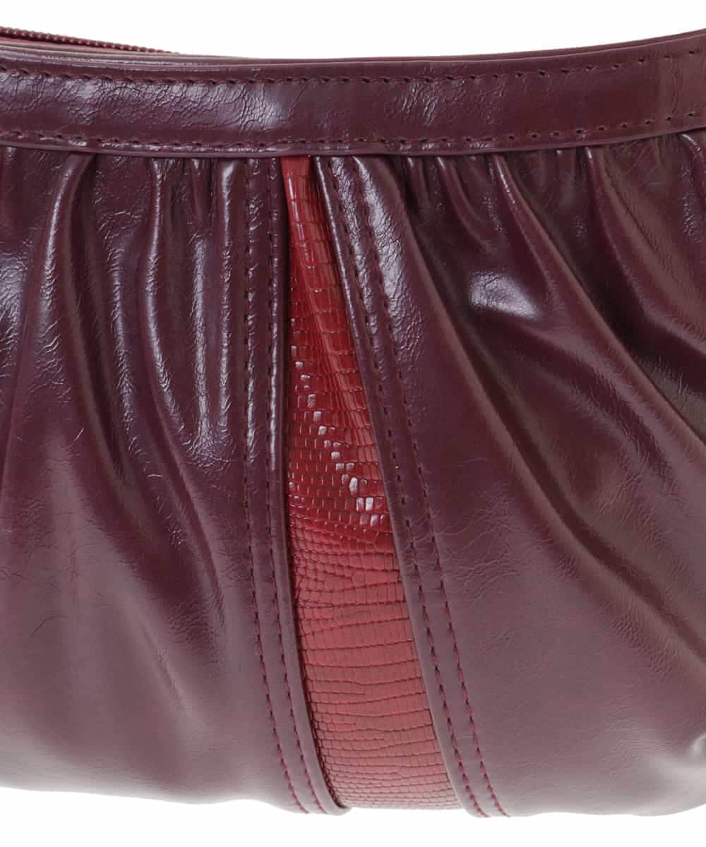 BPCLM94140 MK MICHEL KLEIN BAG(MK ミッシェルクラン バッグ) [2WAY]切り替えギャザーデザインミニトート グレー