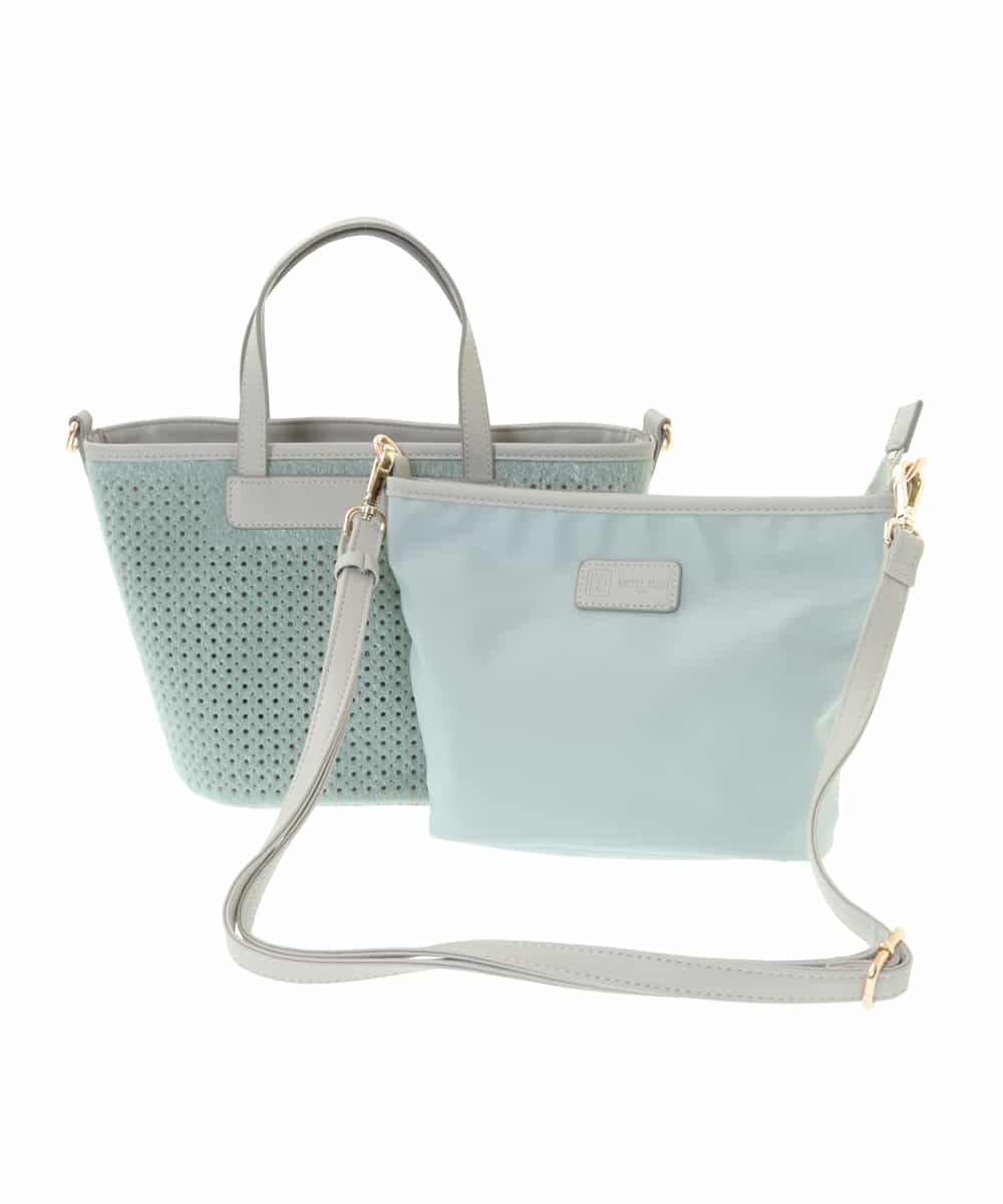 BPCLM97120 MK MICHEL KLEIN BAG(MK ミッシェルクラン バッグ) 【3WAY】パンチングミニトート グリーン