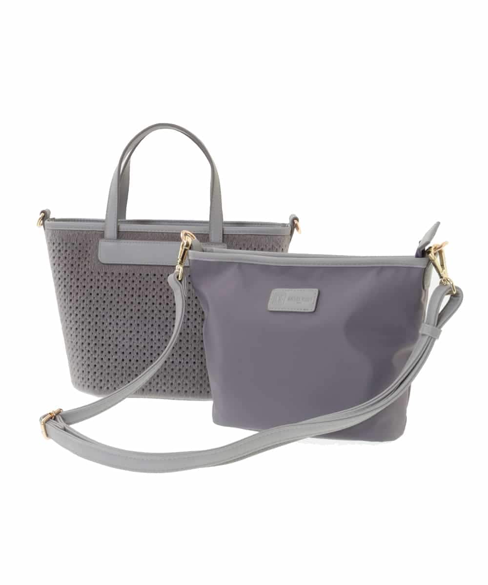 BPCLM97120 MK MICHEL KLEIN BAG(MK ミッシェルクラン バッグ) 【3WAY】パンチングミニトート グレー