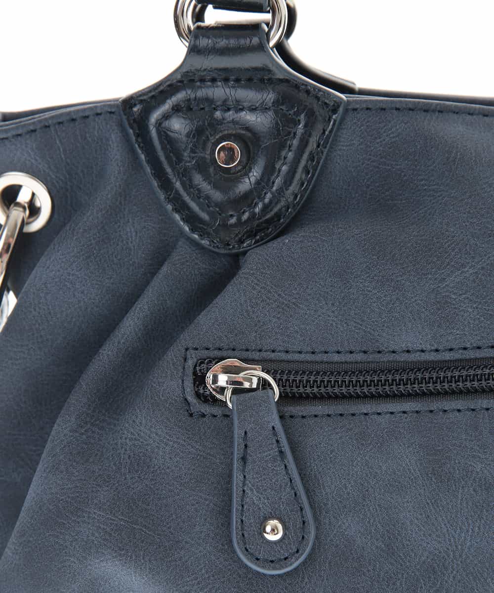 BPCLM98150 MK MICHEL KLEIN BAG(MK ミッシェルクラン バッグ) 【2WAY】フェイクレザーミニトート ネイビー