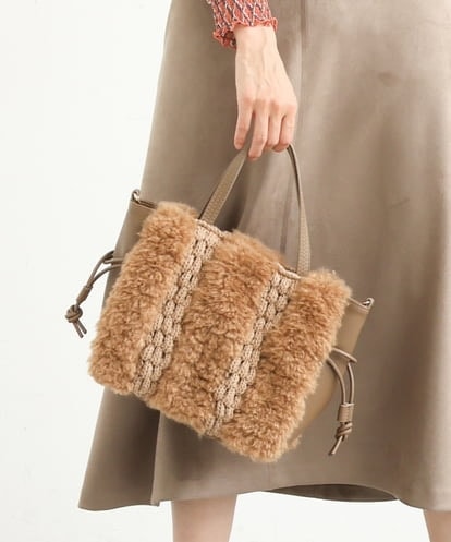 BPCLP91140 MK MICHEL KLEIN BAG [2WAY]ファーコンビネーショントートバッグ