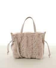 BPCLP91140 MK MICHEL KLEIN BAG(MK ミッシェルクラン バッグ) [2WAY]ファーコンビネーショントートバッグ ベージュ