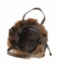 BPCLP91140 MK MICHEL KLEIN BAG(MK ミッシェルクラン バッグ) [2WAY]ファーコンビネーショントートバッグ ベージュ