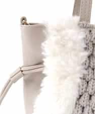 BPCLP91140 MK MICHEL KLEIN BAG(MK ミッシェルクラン バッグ) [2WAY]ファーコンビネーショントートバッグ ベージュ