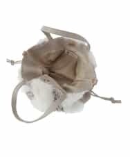 BPCLP91140 MK MICHEL KLEIN BAG(MK ミッシェルクラン バッグ) [2WAY]ファーコンビネーショントートバッグ ベージュ