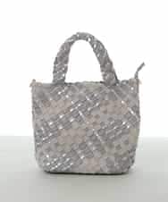 BPCLP93140 MK MICHEL KLEIN BAG(MK ミッシェルクラン バッグ) [2WAY]コンビネーションメッシュバッグ ライトグレー