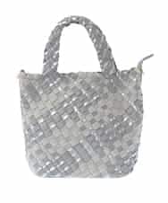 BPCLP93140 MK MICHEL KLEIN BAG(MK ミッシェルクラン バッグ) [2WAY]コンビネーションメッシュバッグ ライトグレー