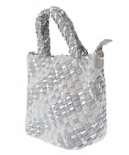 BPCLP93140 MK MICHEL KLEIN BAG(MK ミッシェルクラン バッグ) [2WAY]コンビネーションメッシュバッグ ライトグレー