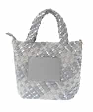 BPCLP93140 MK MICHEL KLEIN BAG(MK ミッシェルクラン バッグ) [2WAY]コンビネーションメッシュバッグ ライトグレー